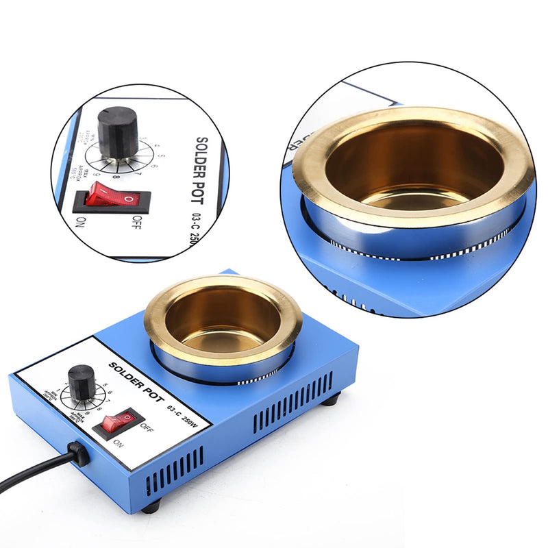 220 V Soldering Pot Stability Heating Desoldering Bath for Casting Melting Melting Refining (EU Plug) (250 W)