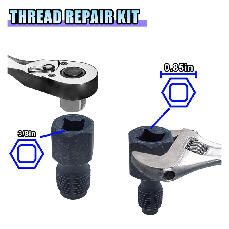 [Australia - AusPower] - 2PCS Car Thread Chasers, 3/8" Drives, M18 x 1.5mm and M12 x 1.25mm Car Thread Repair Tool 