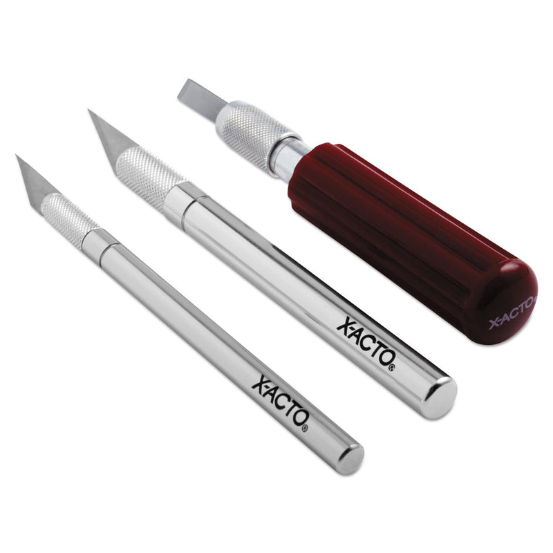 [Australia - AusPower] - X-ACTO Compression Basic Knife Set 3 Knives 13 Blades Soft Carry Case 17 Count Art Knives 