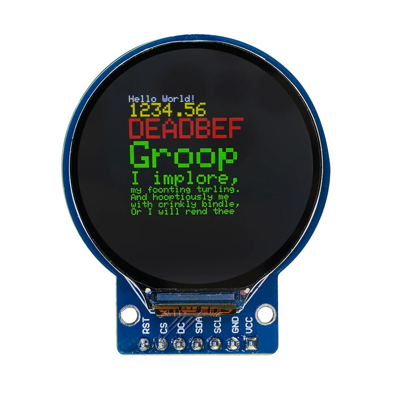 [Australia - AusPower] - 3PCS 1.28 Inch TFT LCD Round Display Screen Module RGB 240 * 240 GC9A01 Driver 4 Wire SPI for Arduino 