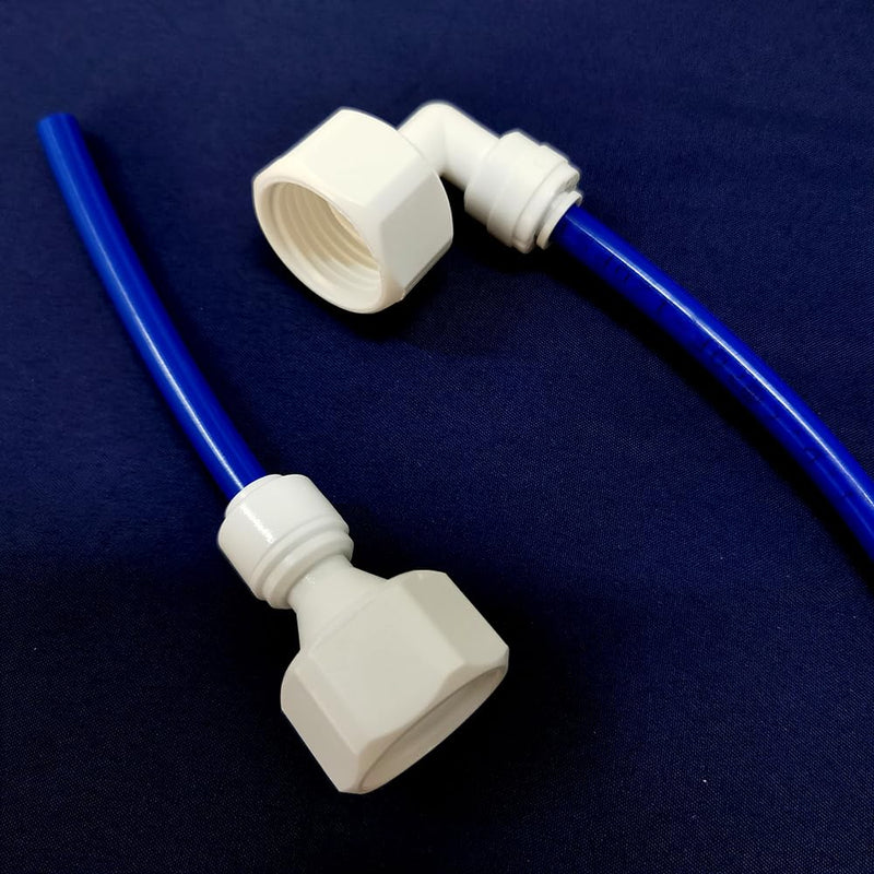 [Australia - AusPower] - MALIDA Quick Connector Female Thread Adapter Elbow and Straight Combination, 1/2 Inch Thread x 1/4 Inch Tube OD Push to Connect Fittings, for Water Filter purification systems.(pack of 10) 1/2"Female Thread x 1/4"OD 