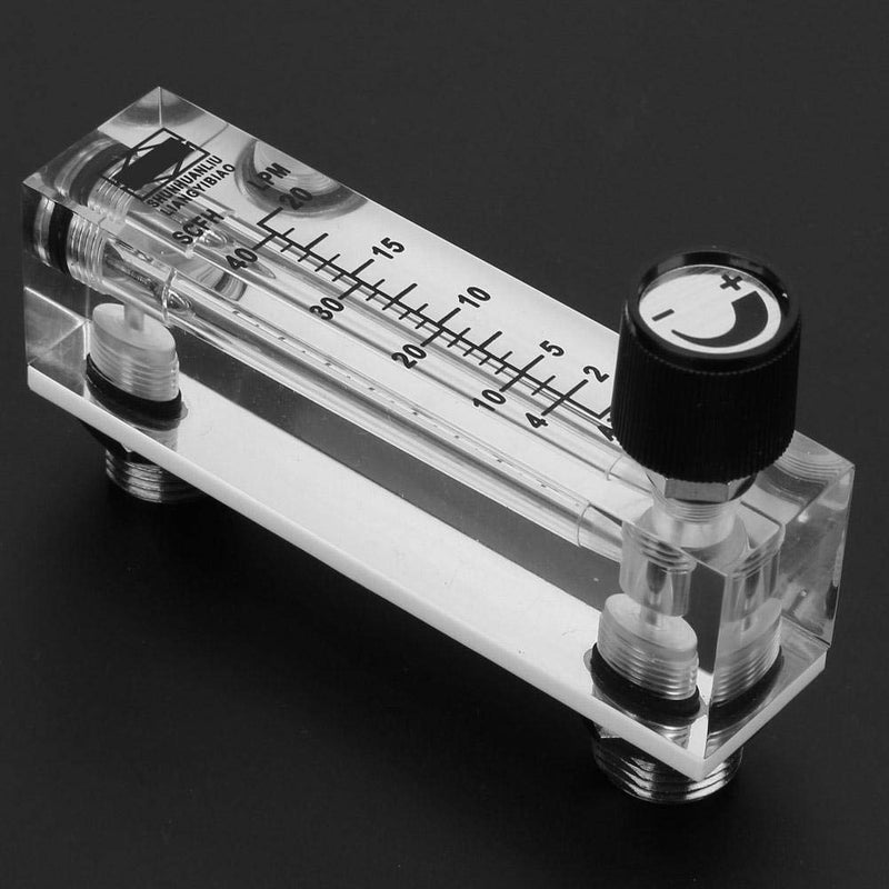 [Australia - AusPower] - LZM-6T Adjustable Gas Meter Panel Type Flowmeter Instrument Brass Female BSP1/4" for Oxygen/Air/Gas 2-20LPM/4-40SCFH 