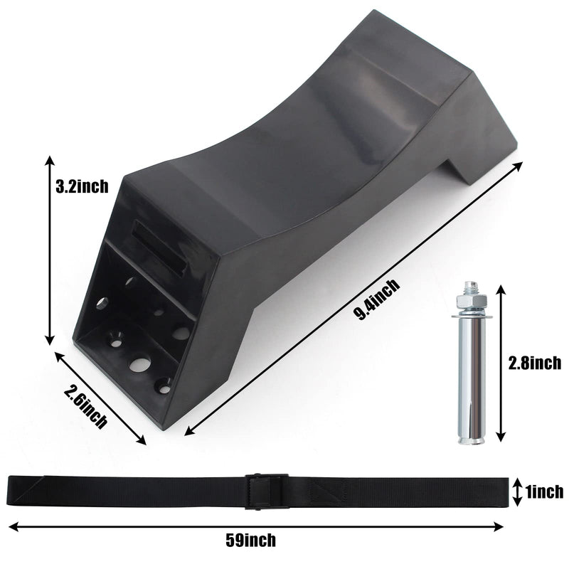 [Australia - AusPower] - 2PCS Propane Tank Holder, Gas Cylinder Holder, Cylinder Wall Mounted Bracket , ABS Gas Cylinder Holder with Screws and Safety Chain Supported 4"-12" , Suitable for Rv Water Softener2?Black? 2PCS Black 