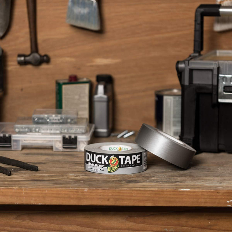 Duck Brand Max Strength Duct Tape - 1 Roll - Heavy Duty Hold - 1.88 Inch x 45 Yards - Silver (240201) 1.88 in x 1620 in (Pack of 1)