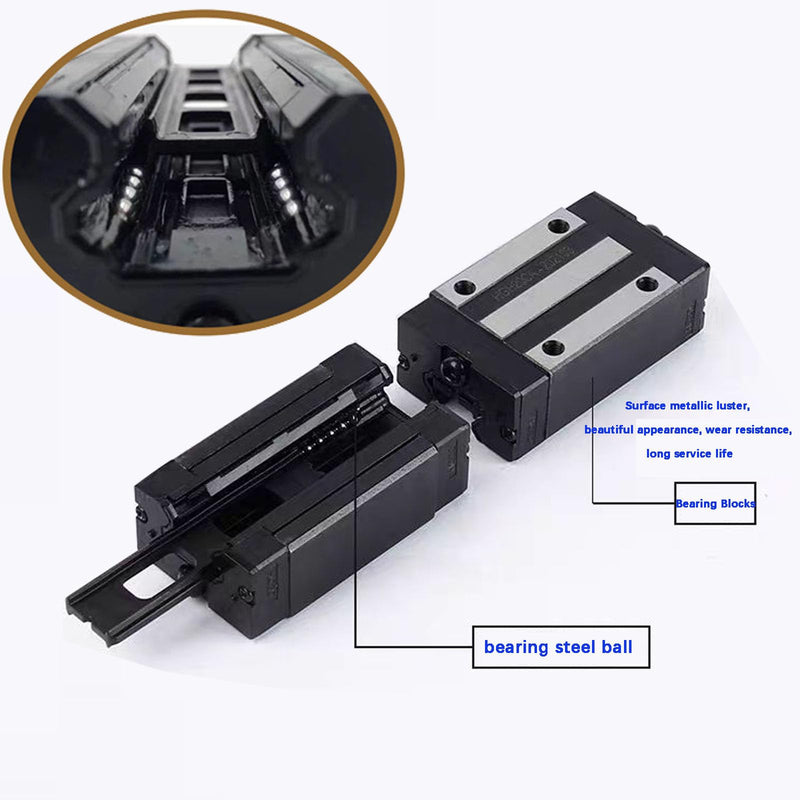 [Australia - AusPower] - HGH15CA Linear Slider Bearing Blocks 2Pcs,15mm HG15 Linear Motion Ball Bearing Carriage Slider Sliding CA Block for Square Linear Slide Guide Guideway Rail HGH15 HGR15 as CNC Kit Part Replacement 2Pcs HGH15 CA Blocks slide block 