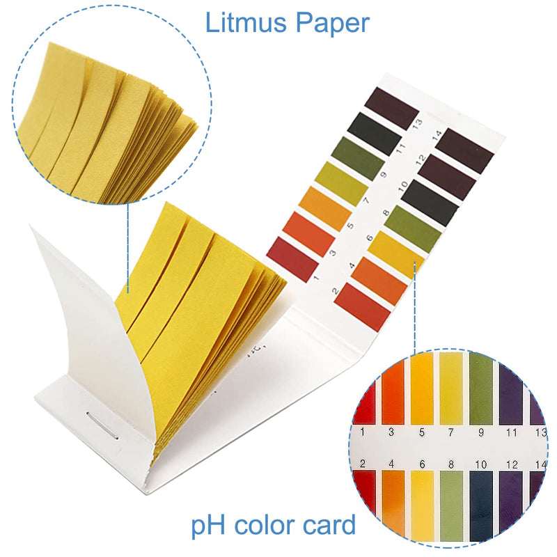 [Australia - AusPower] - 800 Strips pH 1-14 Test Paper Litmus Paper Extensive Test Paper Test Indicator for Drug Testing Soil Water soap Aquariums Testing, 10 Pack 