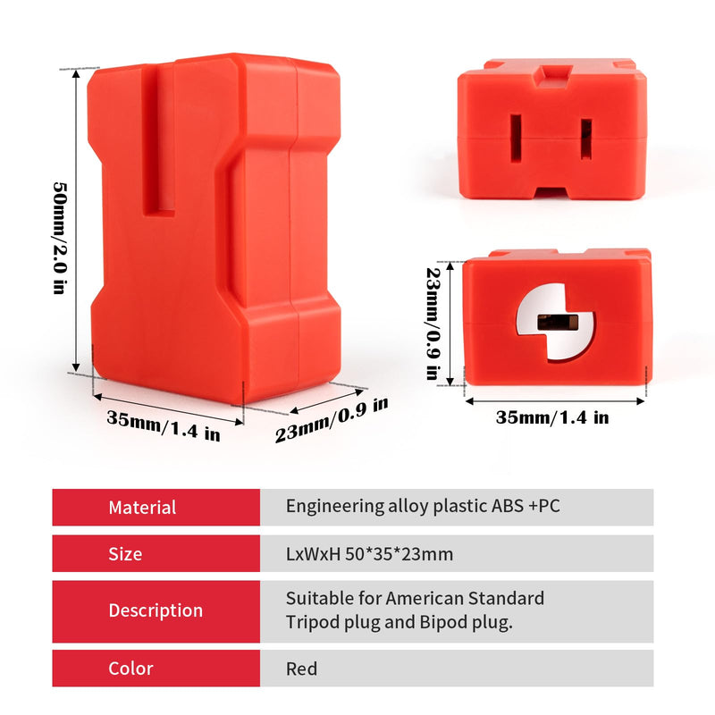 plug lock-Electrical Cord Plug Lockout Device, Electrical Shutdown Service Fits U.S Standard 2- and 3-Pronged Plugs 2 keys per lock-2pcs Red