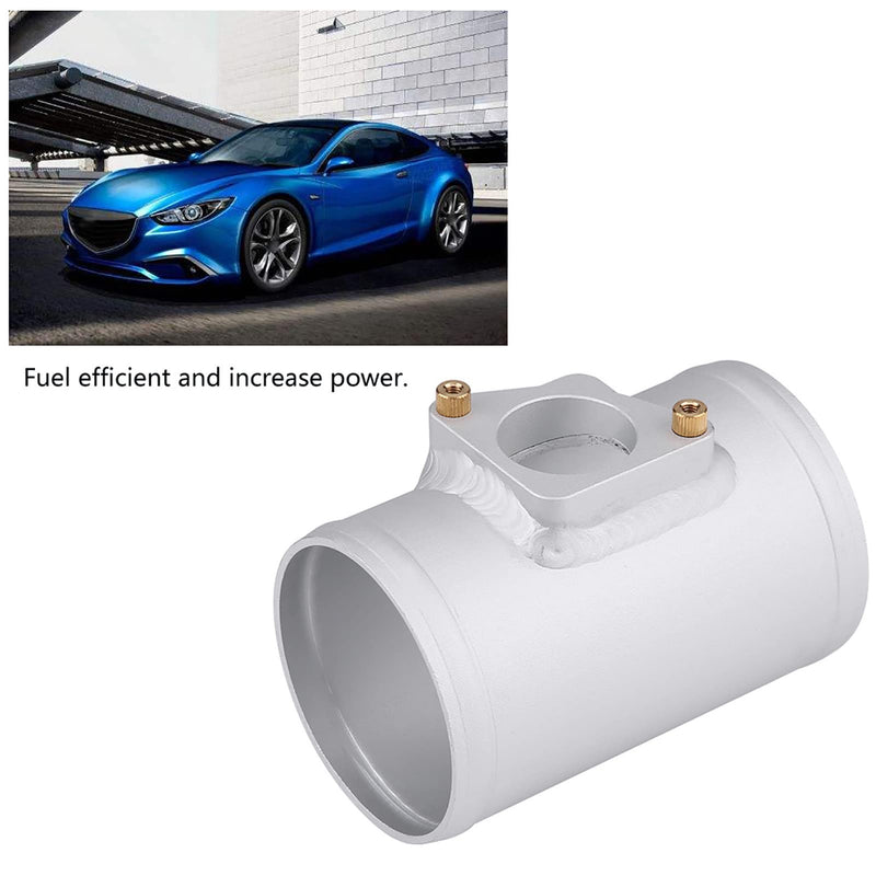 Air Flow Sensor Adapter Aluminium Alloy Car Air Flow Inlet Meter Base Silver Air Intake Meter Holder 63 70 76 83 mm (Outer Diameter 63 mm), Fuel System