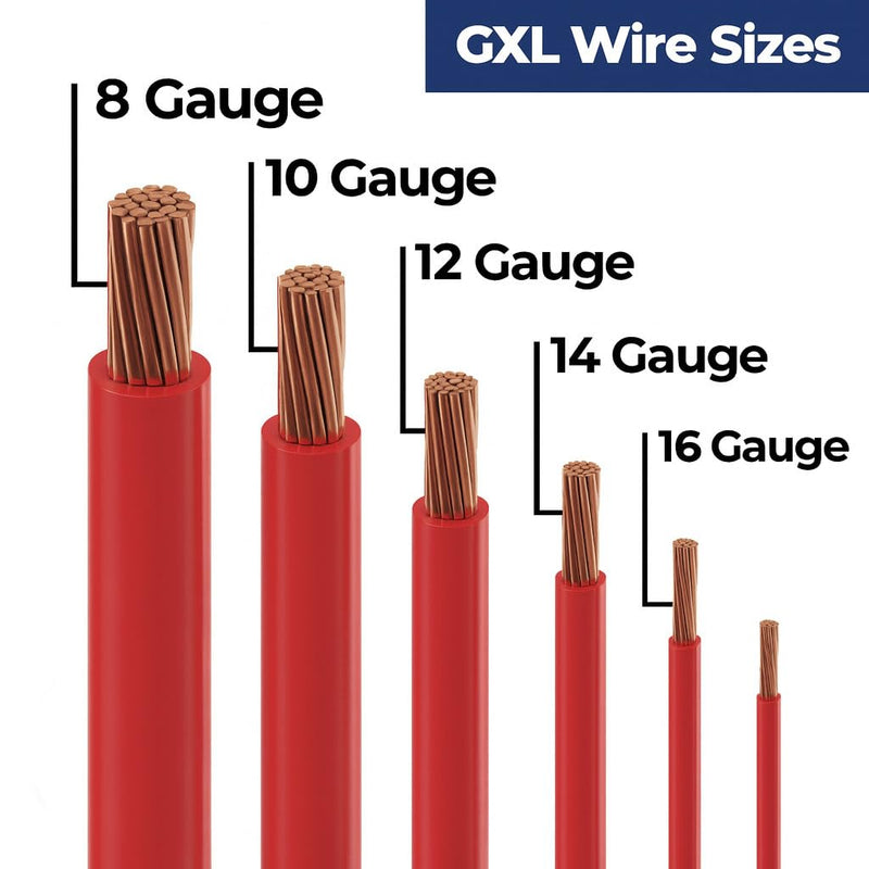 MGI SpeedWare Automotive Stranded Copper Wire, Cross-Linked High-Temperature GXL (16ga - 100ft, Black) 16ga - 100ft