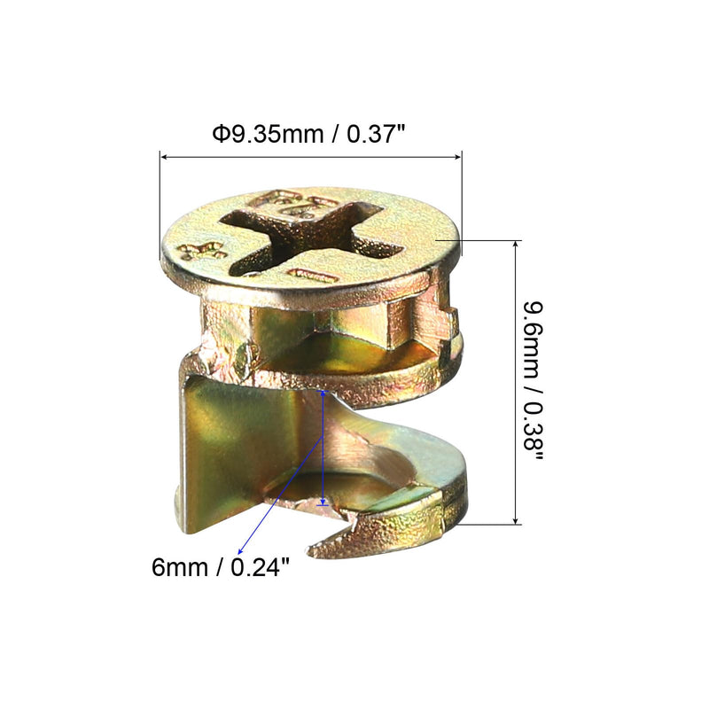 [Australia - AusPower] - uxcell Cam Lock Nut for Furniture, 90pcs 9.35x9.6mm Joint Connector Locking Nuts Furniture Connecting Cam Fittings 90 