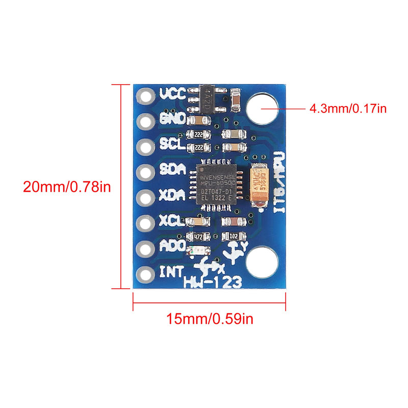 [Australia - AusPower] - GY-521 MPU-6050 4PCS 3 Axis Accelerometer Gyroscope Sensor Module 6 DOF 16 Bit AD Converter Data Output IIC I2C Sensor for Entertainment, Navigation, Robotics 
