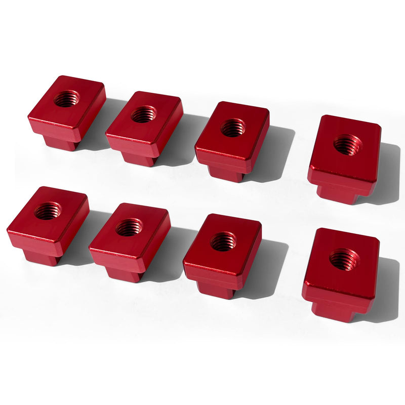 [Australia - AusPower] - Set T-Slot Nut 9/16 Inch Red Oxide Finish 3/8"-16 Threads,T Slot Nuts for Toyota Bed Deck Rail,8 Pcs Set 