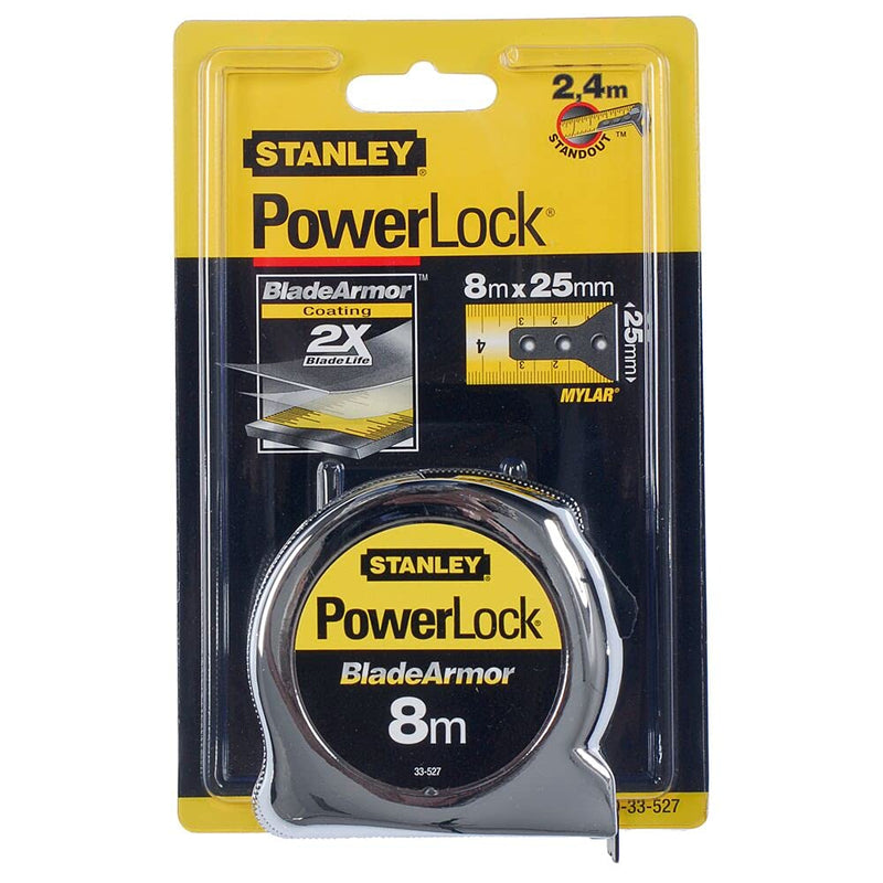 Stanley 0-33-527 8m Power Lock Tape with Blade Armor 8 m