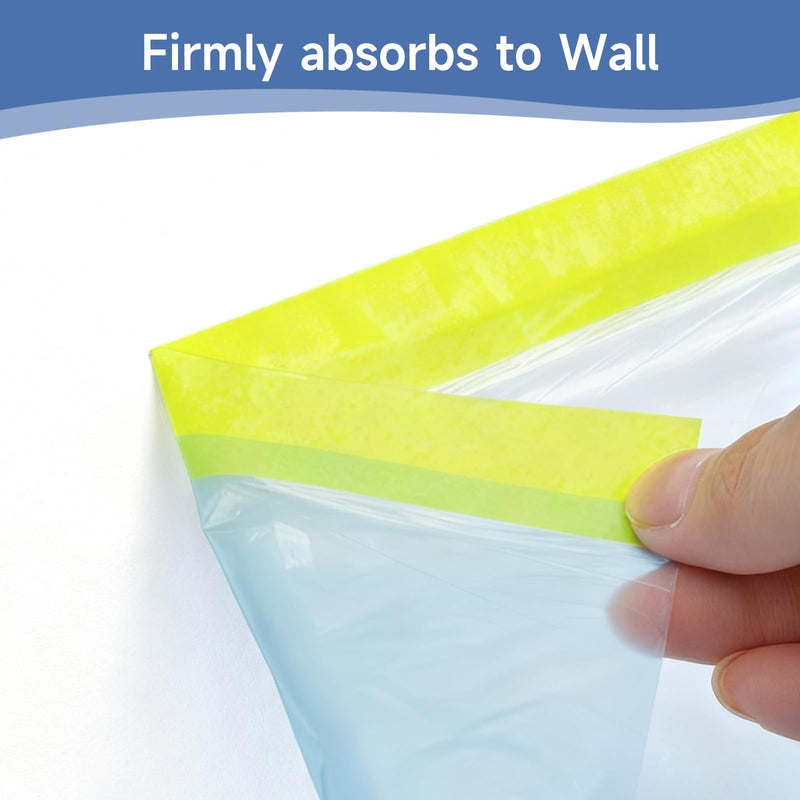 Pre-Taped Masking Film for Painting 22" x 66',Tear-Resistant Painters Plastic with Tape Painters Drop Cloth for Automotive & Home, Cover for Walls/Floors/Cars Protection (2 Rolls) 22" x 66' 2 rolls