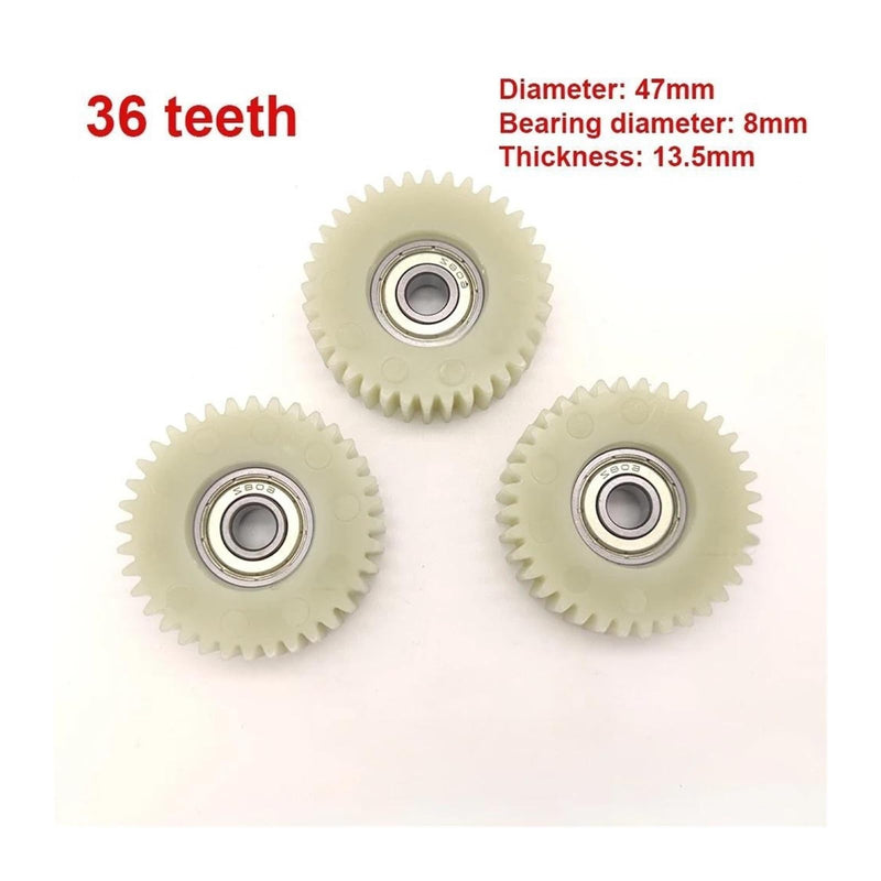 [Australia - AusPower] - 47.5x13.5mm 36T Planetary Gear with 8mm Bearings - Nylon Wheel Hub Gear for Bafang Motors, Durable E-Bike Parts 3pcs 36T 