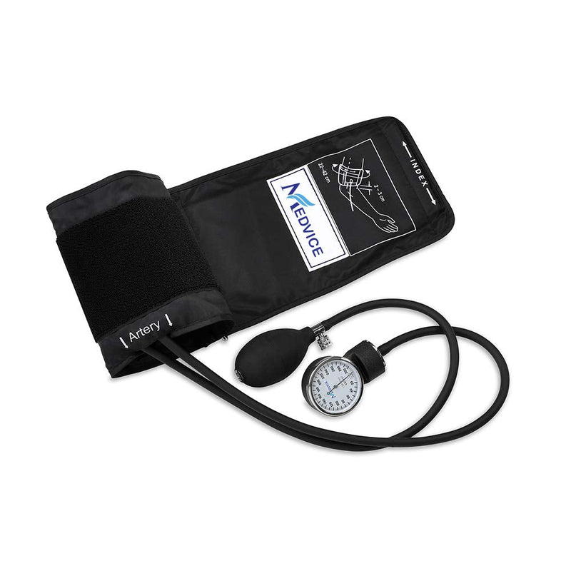 [Australia - AusPower] - MEDVICE Manual Blood Pressure Cuff - Universal Size Aneroid Sphygmomanometer - Nurses BP Monitor - Best Adult BP Machine 
