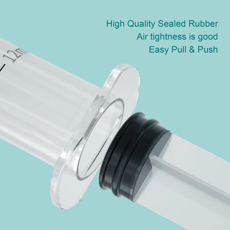[Australia - AusPower] - 21Pack 12ml Syringe Without Needle - Plastic Syringes Separate Sterile Packaging Syringes with Scientific Labs Measurement, Measuring, Dispensing, Watering, Refilling (24 Pack 12ml) D- 12ml 