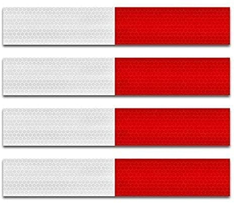 Reflective Tape ，Reflective Tape for Trailers， 2”x12'', 20pack Waterproof Self Adhesive Auto Truck Safety Reflector Strips Hazard Caution Warning Sticker for Road Signs, Trucks, RVs, Cars - 20 pack1 20 Pack