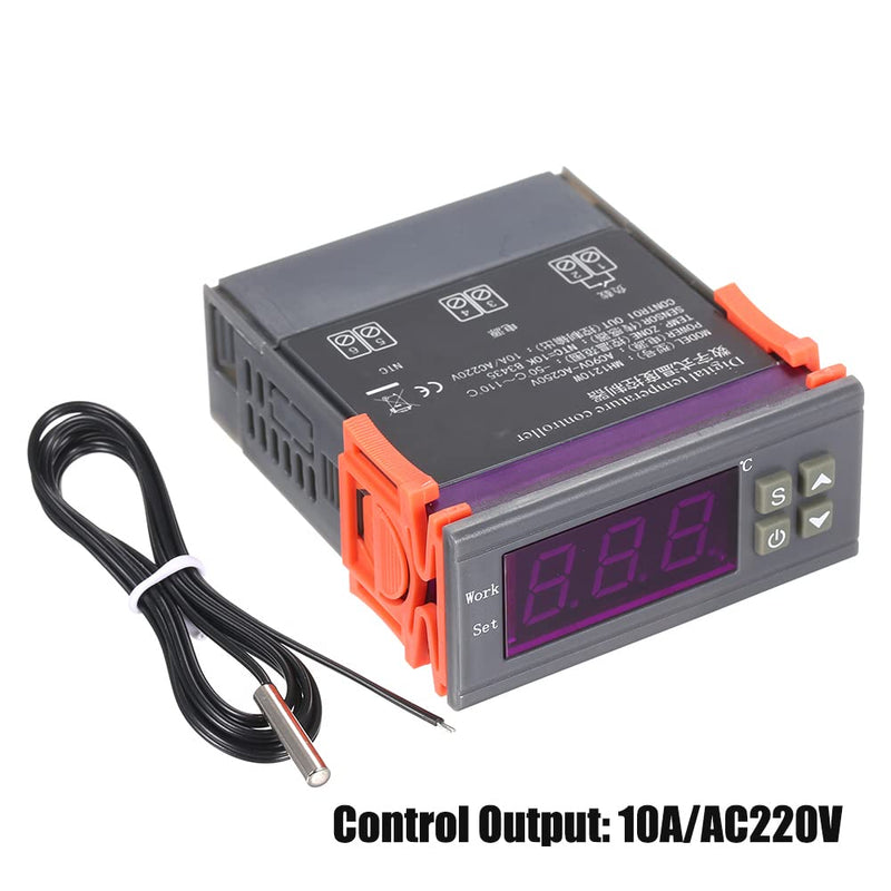[Australia - AusPower] - Temperature Controller,MH-1210W Intelligent Microcomputer Digital Temperature Controller High Accuracy Heating/Cooling Temperature Control Thermostat Regulator with Sensor 