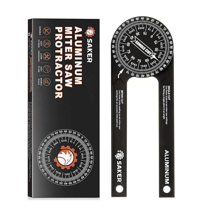 [Australia - AusPower] - Saker Miter Saw Protractor and Saker Contour Gauge Profile Tool-Unlimited Connection Precisely Copy Irregular Shape Duplicator (2 Pieces) Deep Hole Pencil 