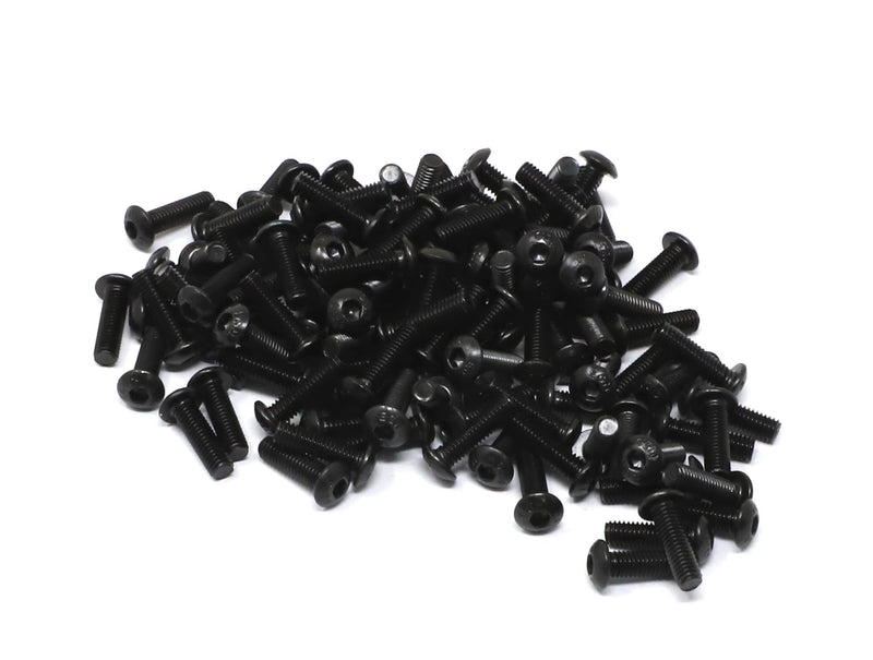 [Australia - AusPower] - iexcell 100 Pcs M3 x 10mm Thread Pitch 0.5 mm Alloy Steel 12.9 Grade Hex Socket Button Head Cap Screws Bolts Kit, Black Oxide Finish 