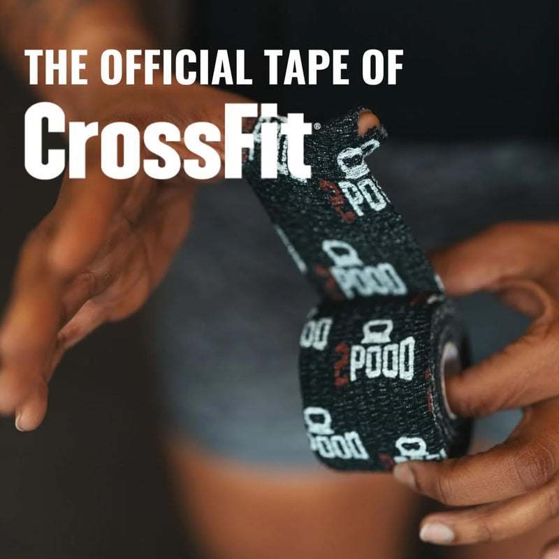 2POOD Lift Heavy Weightlifting Tape 3-Pack | Crossfit Weightlifting Tape | Premium Adhesive Tape for Weightlifters | Easy Stretch & Flexible for Non-Slip Lifting (Black) Black 3 Count (Pack of 1)