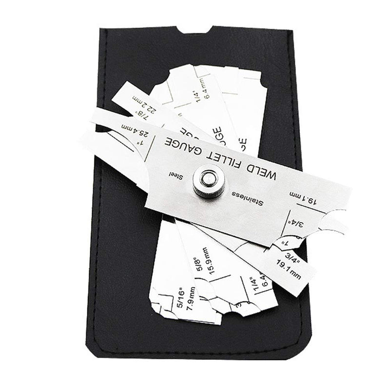 [Australia - AusPower] - V-WAC Gage Biting Edge Stainless Steel Welding Gauge Single Weld Gage Weld with 7 Piece Fillet Weld Gauge Gage SetCompatible with Welder Inspection V-WAC Gage+ MG-11 Gage 