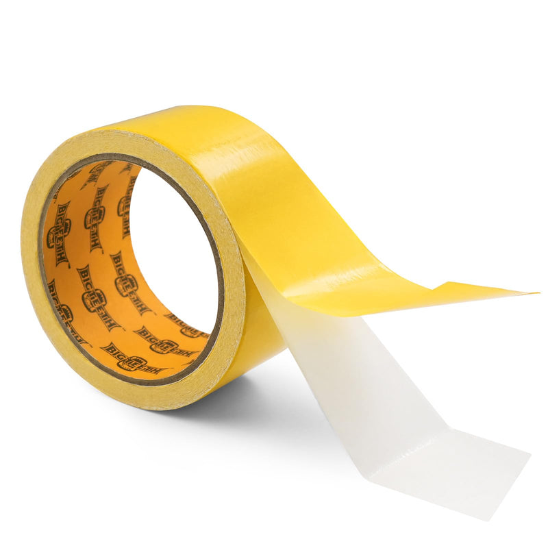 BIGTEETH Double Sided Carpet Tape - 2 Inch x 33 Feet Rug Gripper Tape for Area Rugs,Carpet, Mats,Residue-Free Floor Safe Adhesive for Hardwood,Tile,Laminate,Vinyl, Stairs,Anti Slip & Strong Hold