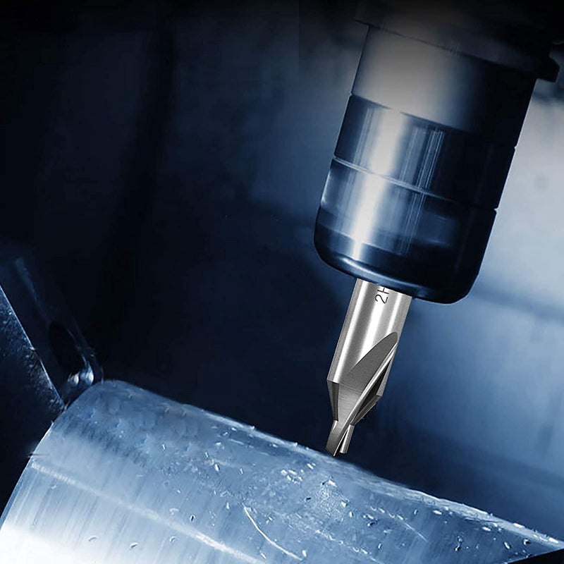 [Australia - AusPower] - HSS Center Drill Set 60 Degree Combined Countersink #1,2,3,4,5 Machinist 