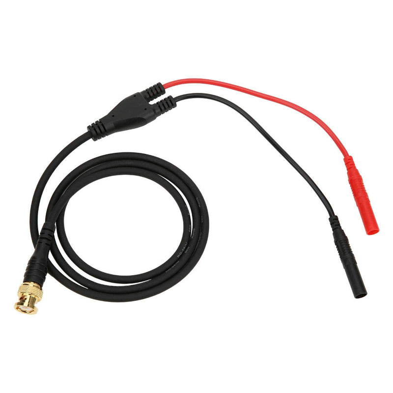 [Australia - AusPower] - P1065 4mm Gold Plating Bifurcated Joint Accessory Safe Straight Durable BNC to Banana Plug Test Cable Test for Indoor for Multimeter 