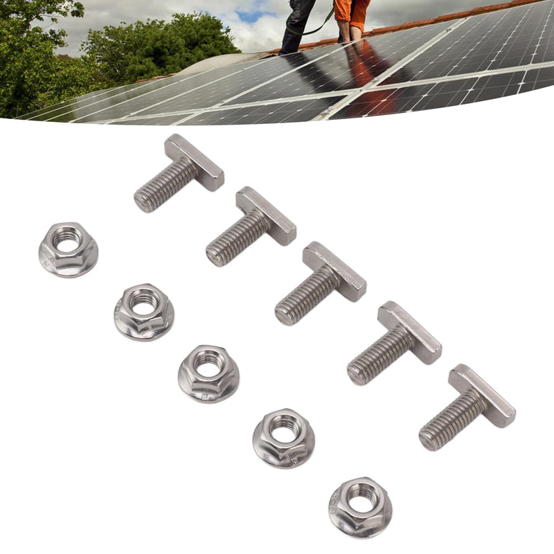 [Australia - AusPower] - 15 Set Hammer Head Bolt T Screw, T Slot Bolts M8 Stainless Steel Screws Thread T Slot Drop in Bolt for Photovoltaic and Solar Installationx 