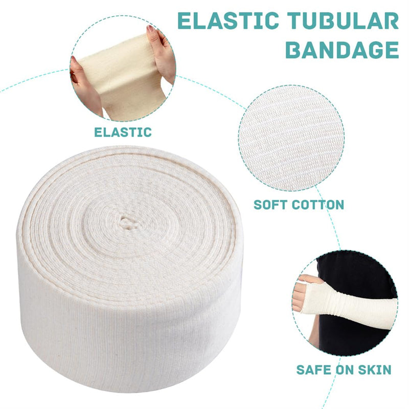 [Australia - AusPower] - Tubular Bandages Elastic Support Bandage 5.9” x 5.46 Yards Tubular Compression Bandage Cast Sleeve Roll Stockinette Tubing for Large Arm Knees Legs 