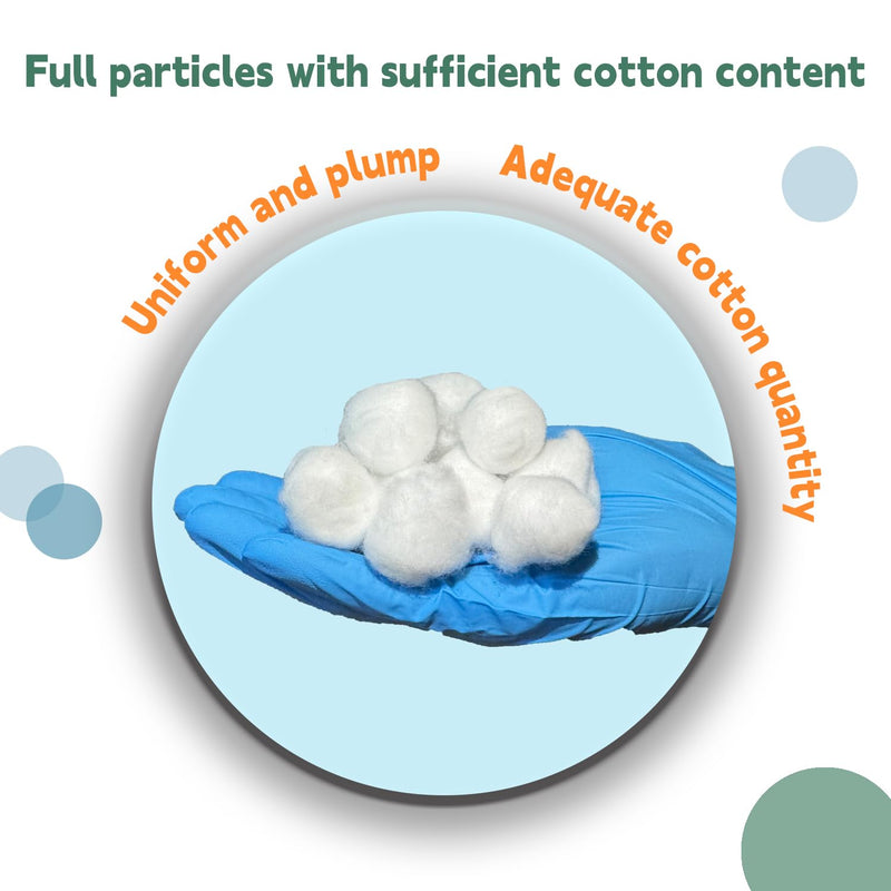 [Australia - AusPower] - Cotton Balls Sterile – Gentle and 100% Pure Cotton, Ideal for Makeup and Sensitive Skin, Individually Packaged (120 Count) 