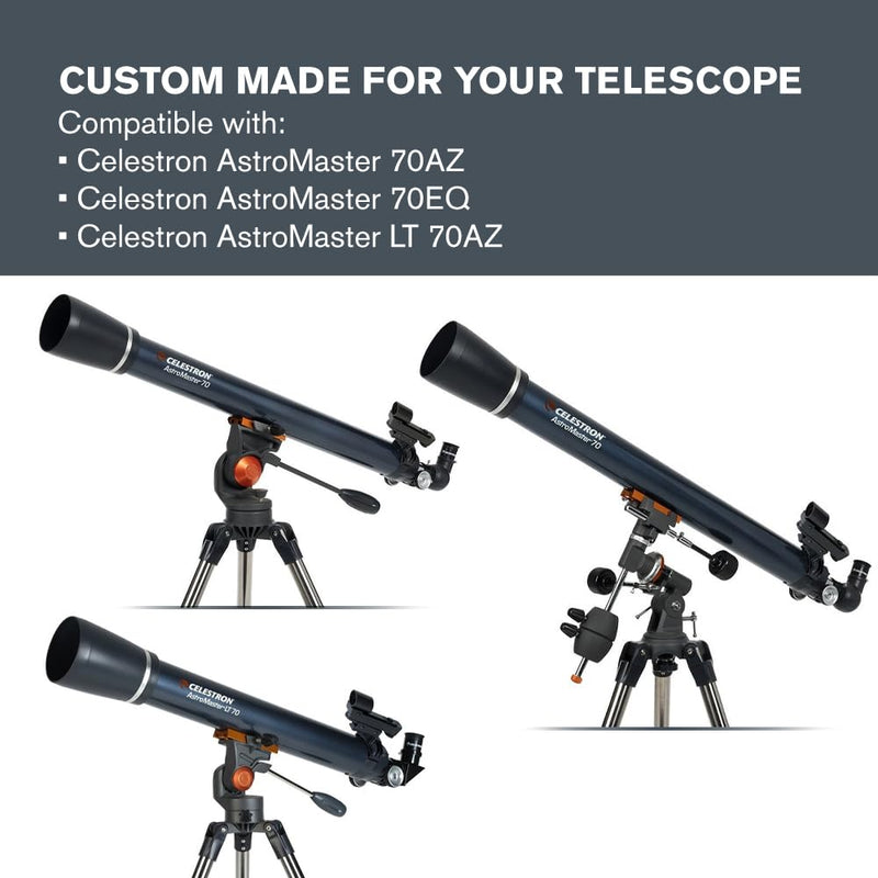 [Australia - AusPower] - Celestron – EclipSmart Safe Solar Eclipse Telescope Filter – Meets ISO 12312-2:2015(E) Standards – Works with Existing 70mm AZ & EQ Telescopes – Observe Solar Eclipses and Sunspots – Safe, Snug Fit AM70 / 70LT 