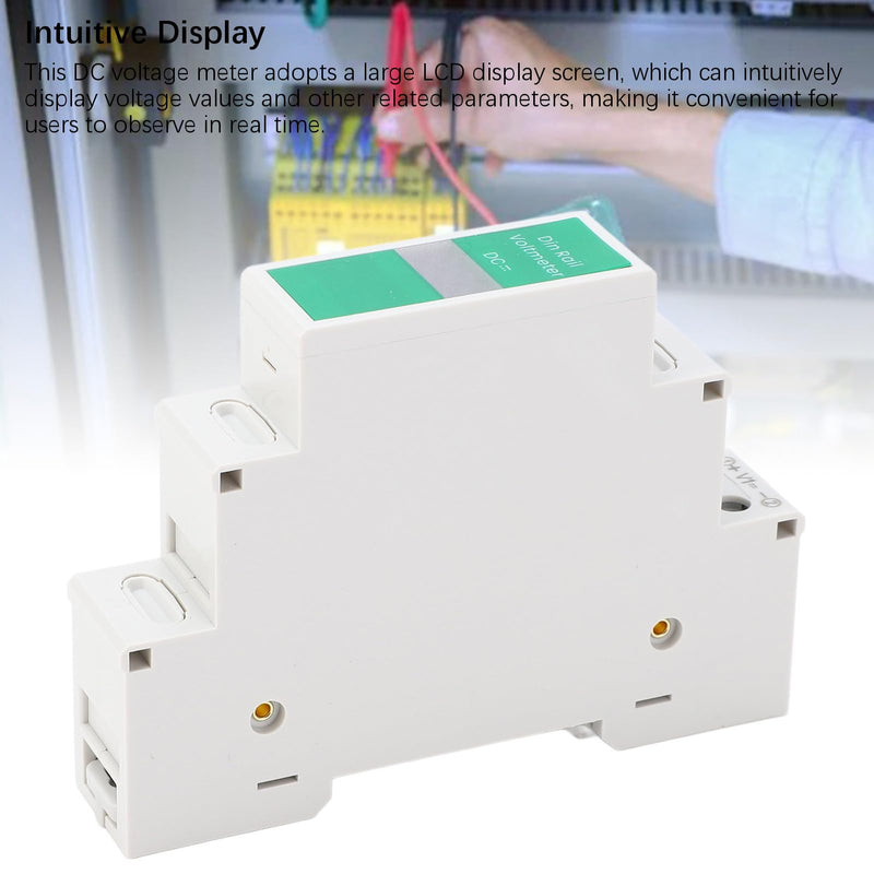 [Australia - AusPower] - DC Digital Voltmeter, LED Display Switching Output DIN Rail Mount Voltage Meter Electrical Instrument Measurement Tool for DC 11V-310V, Convenient and Efficient, Full Isolation 