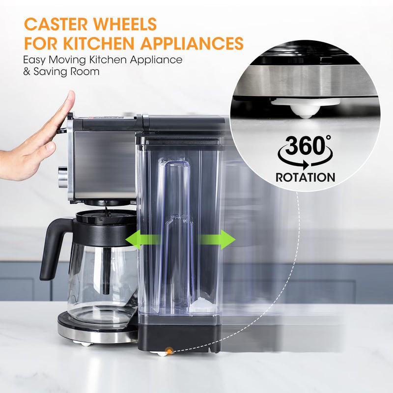 [Australia - AusPower] - Aieve Appliance Wheels for Kitchen Appliances, 8 Pack Appliance Slider, Self Adhesive Mini Caster Wheels, Swivel Wheels for Countertop 
