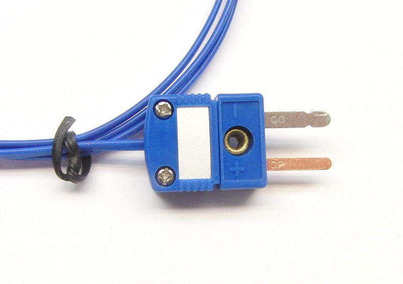 [Australia - AusPower] - Blue T-Type Thermocouple AWG 24 Wire Sensor Probe with PFA Insulation 500 °F or 260 °C - 3 ft 