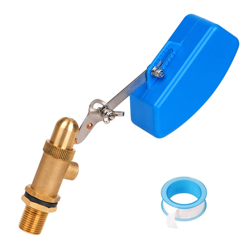 [Australia - AusPower] - 2 Pack Brass Float Valve 1/2 Inch, Livestock Water Tank Float Valve Switch Brass Float Ball Valve Shut Off Pool Auto Fill Valve for Automatic Waterer 2 