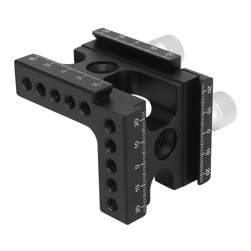 Haoge CP-RA90 Right Angle Clamp 90 Degree Double Quick Release L Clamp with 1/4 Screw Thread for Arca Swiss RRS Benro Rail Plate Nodal Slide