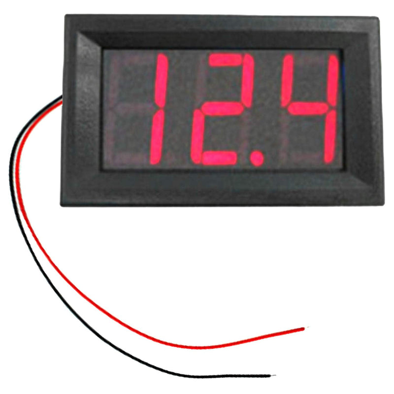 [Australia - AusPower] - 2-Pack Two Wires Mini LED Digital Voltmeter Voltage Meter DC 4.5V to 30V Voltage Panel Meter for 6V 12V Electromobile Motorcycle Car Red 4.5-30V 