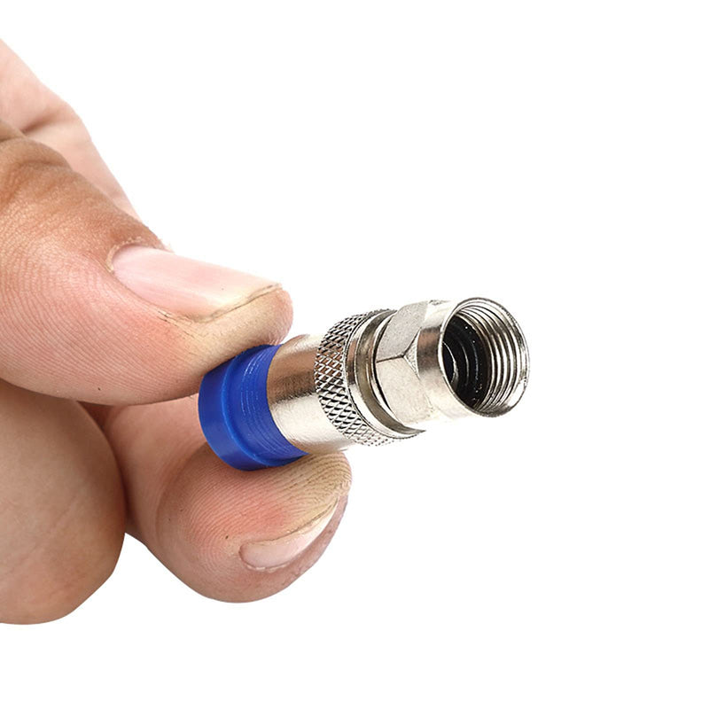 [Australia - AusPower] - RG6 Compression F Type Straight Antenna Cable Connector Coax Adapter Pack of 20 