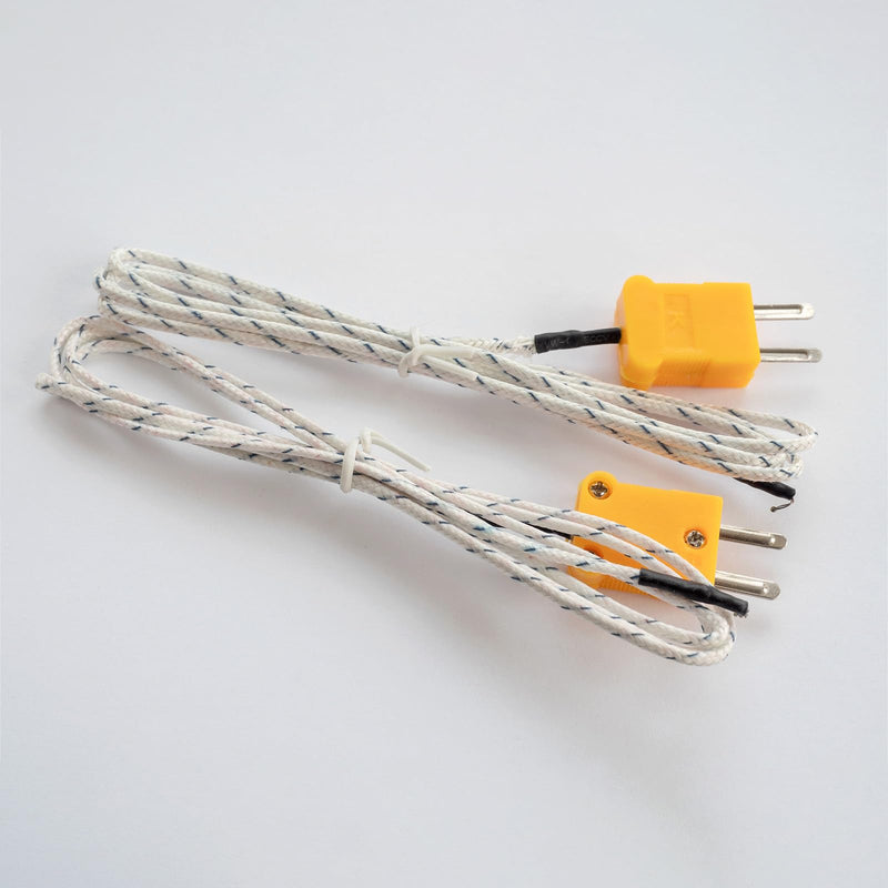 [Australia - AusPower] - MECCANIXITY AWG 24 K-Type 2x0.3 Thermocouple Wire Braided Fiberglass Insulation Up to 480°C/896°F 33 Ft for Thermocouple Probe Temperature Sensor 