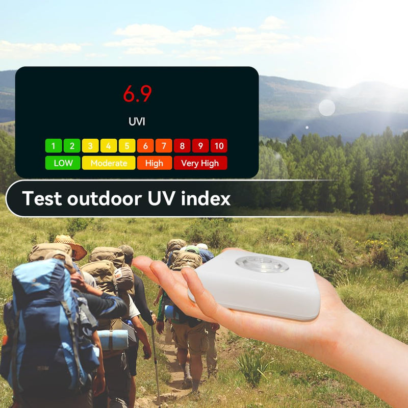 [Australia - AusPower] - VBR Sun UVI Index Meter Up to 22 with UV Hurt Alarm,Sunburn Protect with Beeping Sound Reminder 