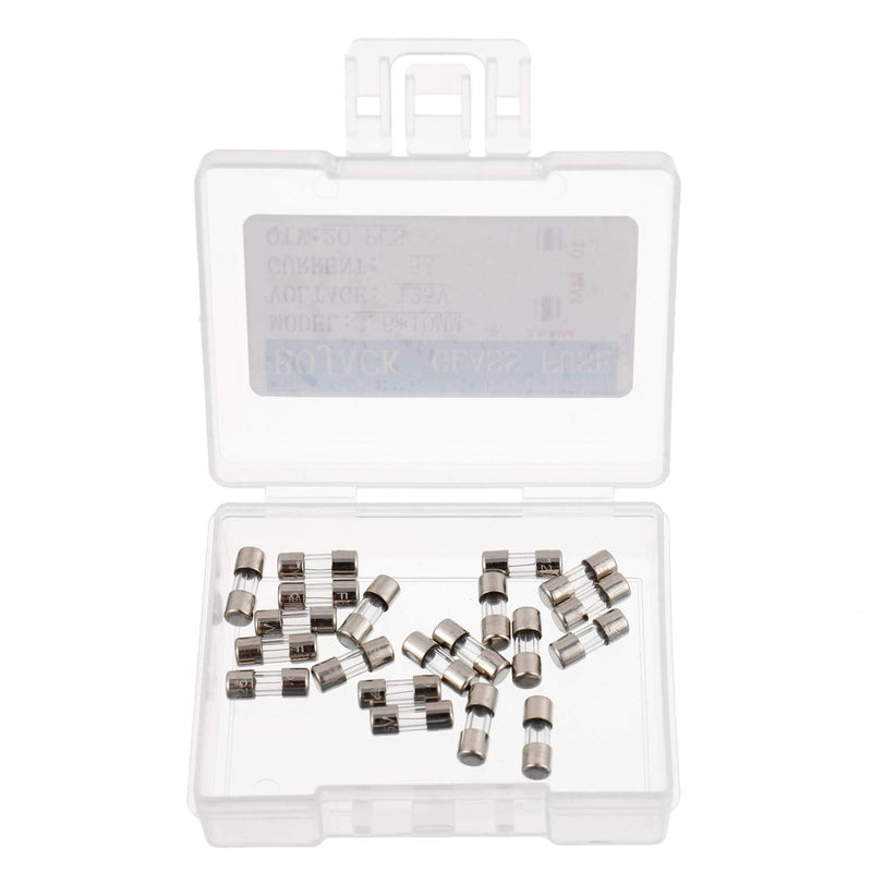 [Australia - AusPower] - BOJACK Mini Fuse 3.6x10mm 5A 5amp 125V 0.14x0.39 Inch F5AL125V Fast-Blow Glass Fuses(Pack of 20 Pcs) 