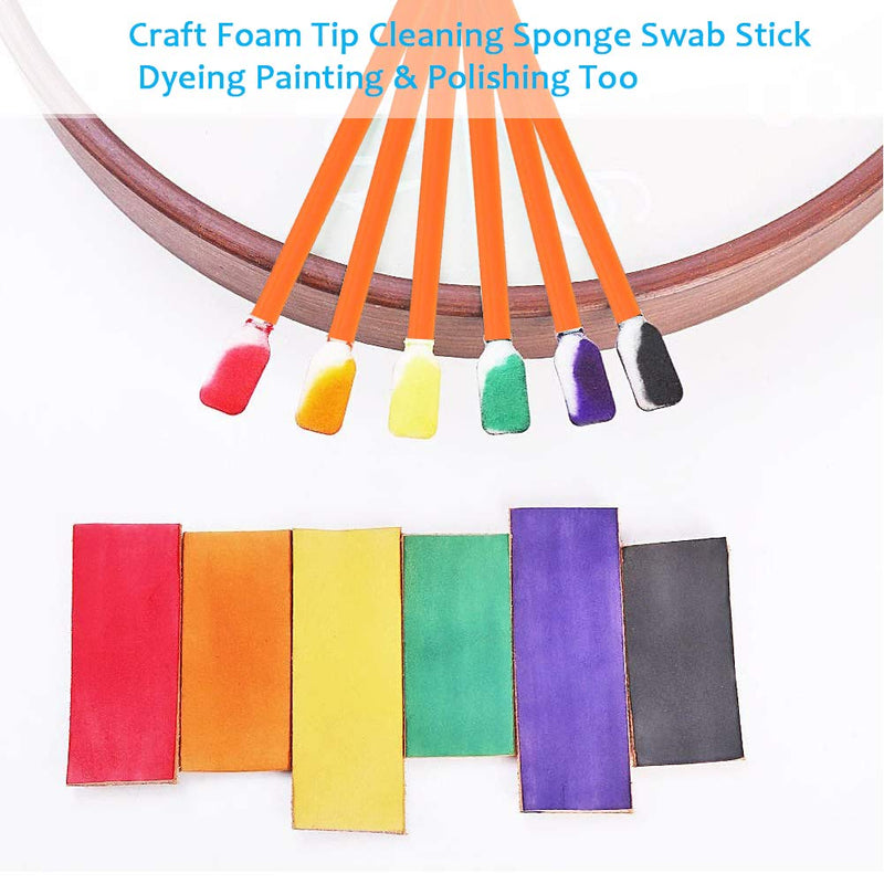 [Australia - AusPower] - Wellgler's 5.11" Foam Cleaning swabs, for Electronics, Cameras, Optical Lenses or Inkjet Printers, Print Heads Cleaning（50pcs） orange 50 