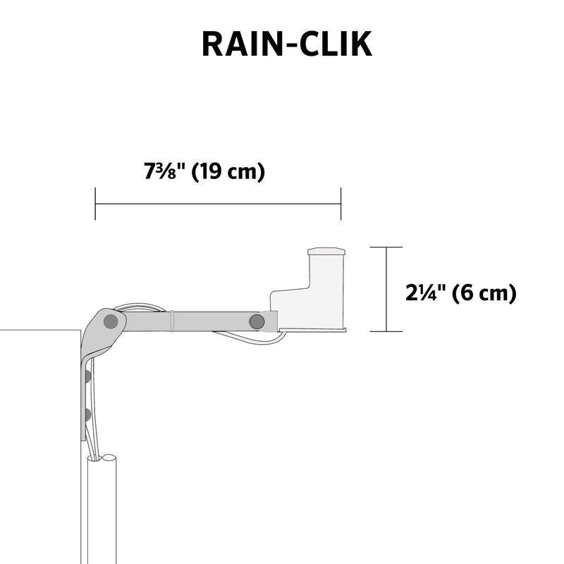 [Australia - AusPower] - Rain-Clik® Sensor for a sprinkler controller with Quick Response® Technology shutoff; includes sensor, 25' (8 m) wire, and aluminum Mount 