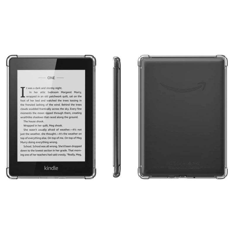 [Australia - AusPower] - Clear Case Compatible for 6.8" Kindle Paperwhite 11th Generation 2021 and Paperwhite Signature Edition,Thin Slim Lightweight Scratch Proof Silicone Rubber TPU Cover (Transparent) Transparent 