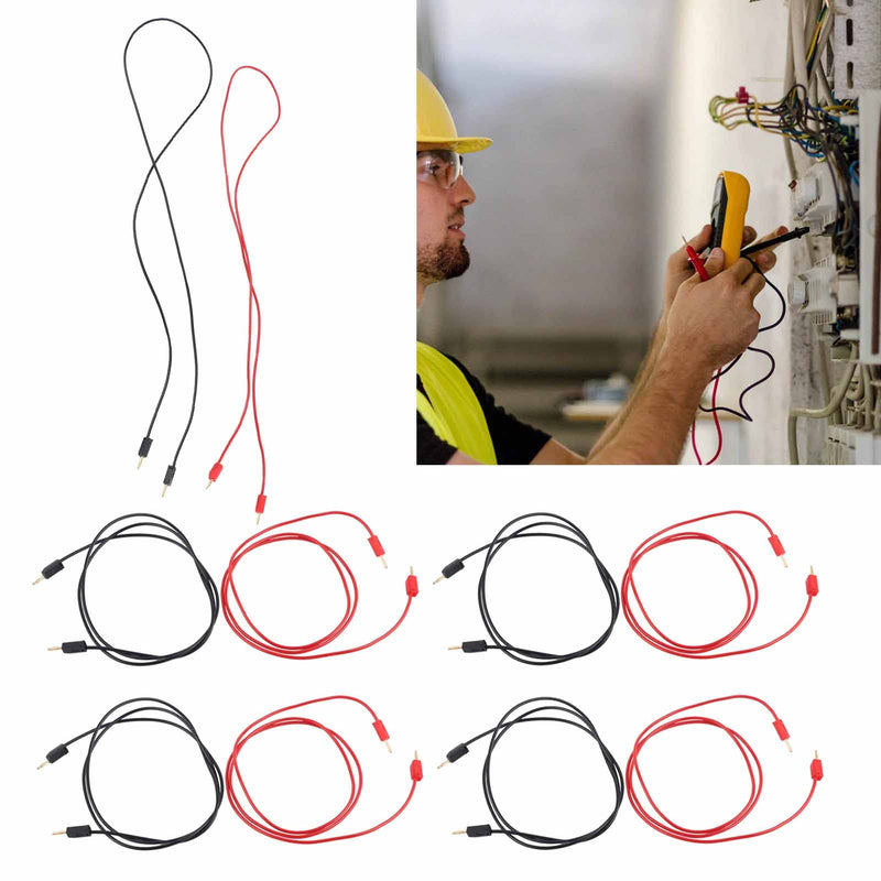 [Australia - AusPower] - 5 Sets Banana Plug Test Line Gold Plating Banana Plug Test Cable with 2mm Jack Test Leads Sets Multi Testers for Electrical Projects 