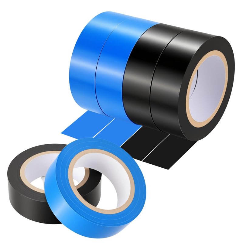 6 Rolls Electrical Tape 0.71 in x 33 ft Strong Self-Adhesive PVC Insulation Tape Waterproof for Repairing Insulating Wires Cables Heat Resistant Electric Tape