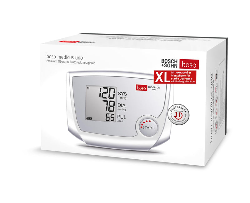 boso medicus uno XL upper arm blood pressure monitor, large display, including XL cuff, 32-48cm